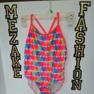 Multicolorful Heart Swimming Suit